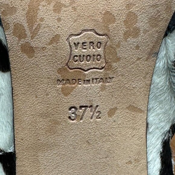 Andrea Pfister Couture Cow print Cowboy Boots Size 37.5 Vintage - Picture 12 of 13